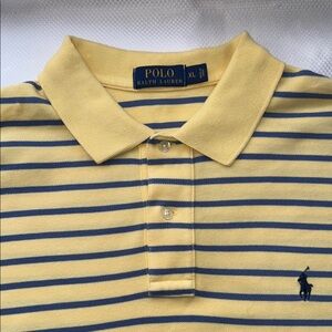 Polo Ralph Lauren Yellow Striped Polo Shirt - XL